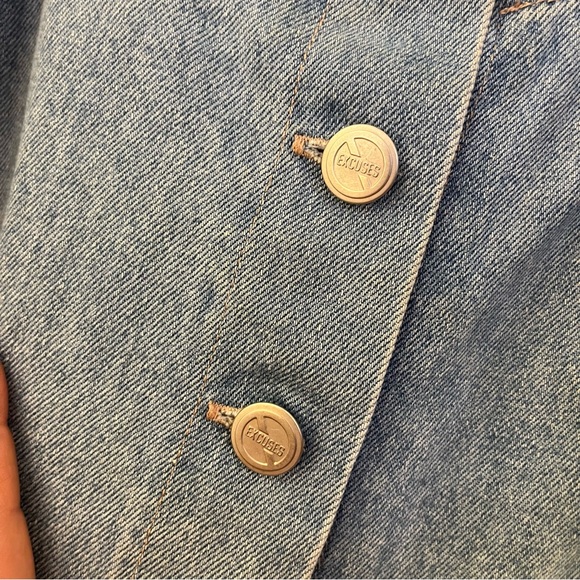 Vintage 90’s Denim Button Up Overall Dress - Picture 4 of 7